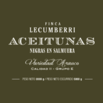 ACEITUNAS NEGRAS EN SALMUERA FINCA LECUMBERRI / 5 kg.