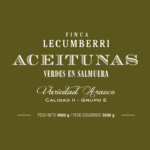 ACEITUNAS VERDES EN SALMUERA FINCA LECUMBERRI / 5 kg.